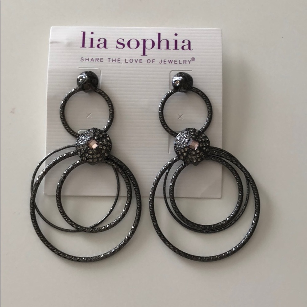 Lia Sophia! Large hoop earrings!